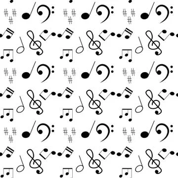 Music seamless pattern Stock Illustration