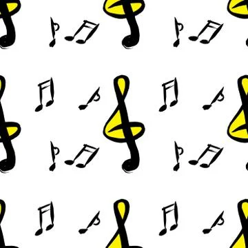 Music seamless pattern Stock Illustration