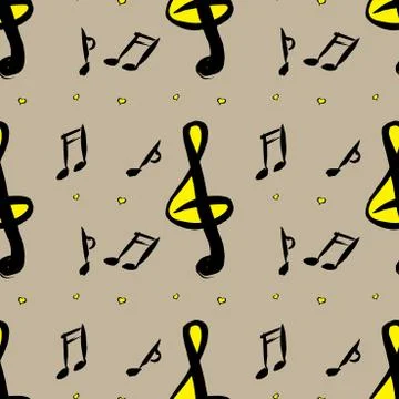Music seamless pattern Stock Illustration