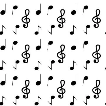 Music seamless pattern note Stock Illustration