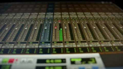 Music sequencer - equalizer at work The process of creating music on a comput Stock Footage 221189688