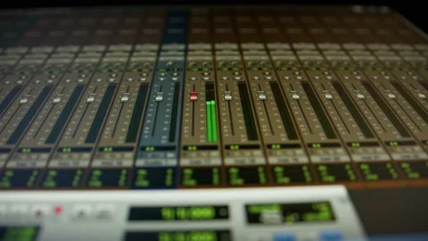 Music sequencer - equalizer at work The process of creating music on a comput Stock Footage 221189757