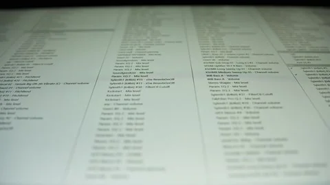 Music sequencer - the process of selecting a plug-in in the program. The proc Stock Footage 221189904