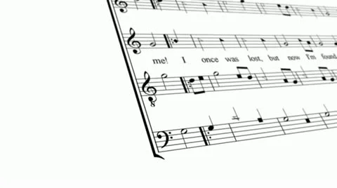 Music sheet animation Stock Footage 11981824