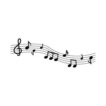 Music sheet notes melody key design element Stock Illustration