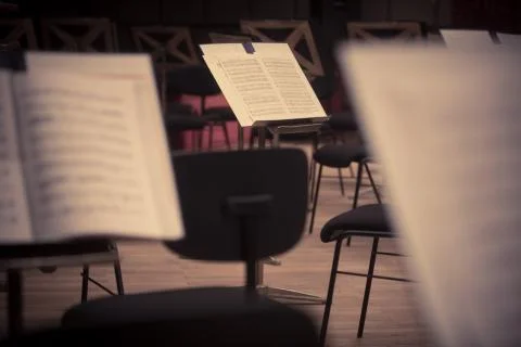 Music sheet with notes Stock Photos