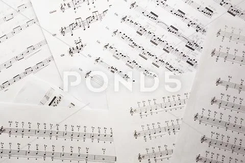 Music Sheets Background With Notes