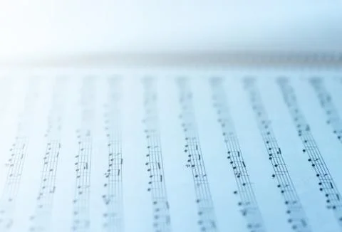 Music sheets on white background. Sheets with musical notes Stock Photos