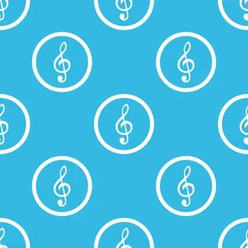 Music sign blue pattern Ilustração Stock