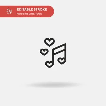 Music Simple vector icon. Illustration symbol design template for web mobile  Stock Illustration