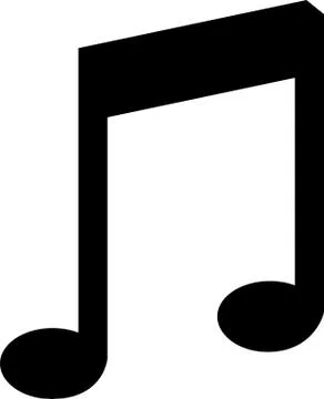 Music Single Bar Note Symbol Vector Illustrazione stock