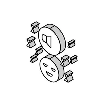 Music for sleep isometric icon vector illustration Stock Illustration