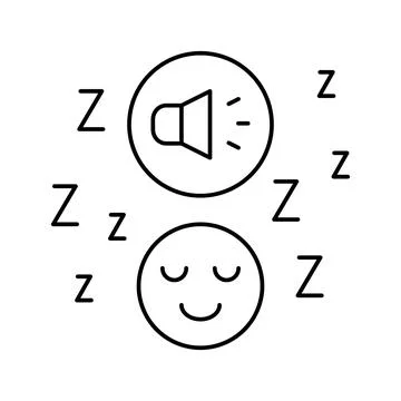 Music for sleep line icon vector illustration Stock Illustration