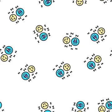 Music for sleep vector seamless pattern Stock Illustration