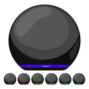Music smart speaker cartoon vector graphic 스톡 일러스트