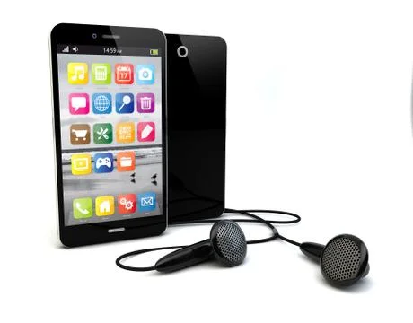 Music smartphone Stock Illustration