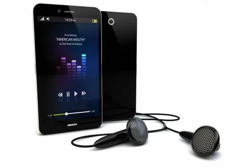 Music smartphone Stock Illustration
