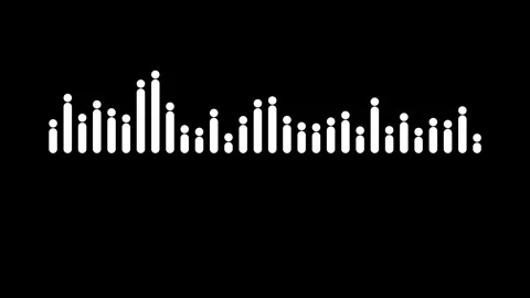 Music Sound Wave Animation Dynamic Audio Waveform Spectrum Black Background 4 Stock Footage 341294039