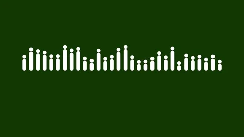 Music Sound Wave Animation Dynamic Audio Waveform Spectrum Green Screen 4K Stock Footage 341294043