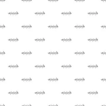 Music sound waves pattern, simple style Illustrazione stock