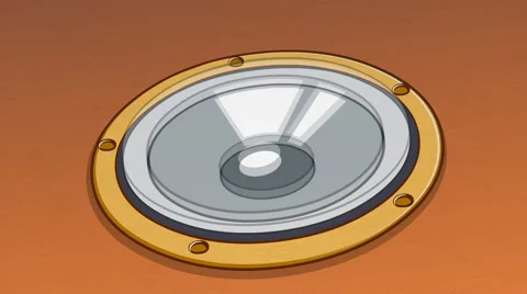 Music Speaker background (Orange) Stockbeeldmateriaal 49429708