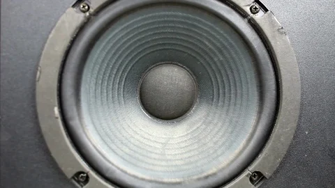 A music speaker on a loud music background Stock Footage