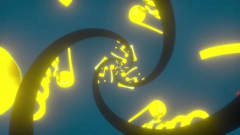Music spiral notes 스톡 일러스트