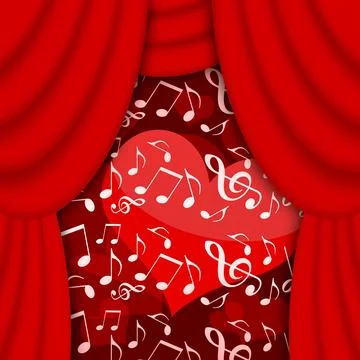 Music stage background Stock Illustration