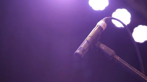 Music Stage Microphone Stock Footage 58278688
