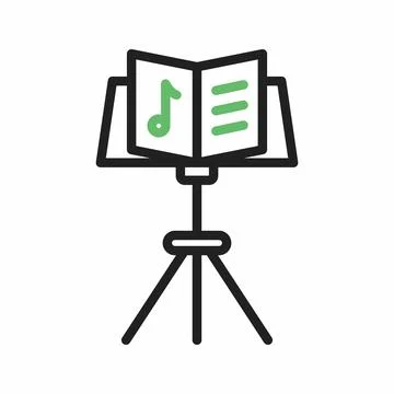 Music Stand icon vector image. Illustrazione stock
