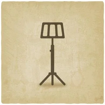 Music stand old background Illustrazione stock