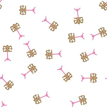 Music stand vector seamless pattern Stock Illustration