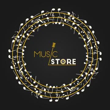 Music store Stock Illustration