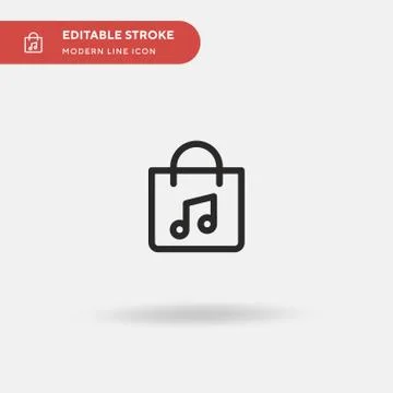 Music Store Simple vector icon. Illustration symbol design template for web m イラスト素材