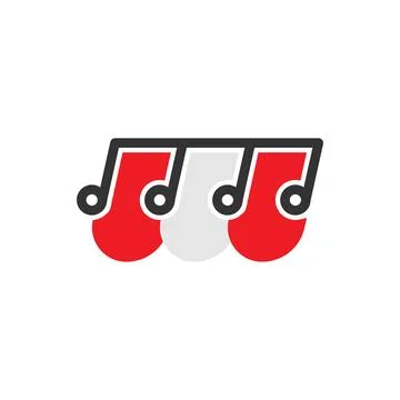 Music store. Vector logo template Illustrazione stock
