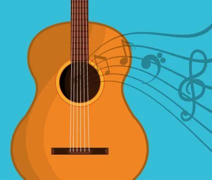 Music string instrument Stock Illustration