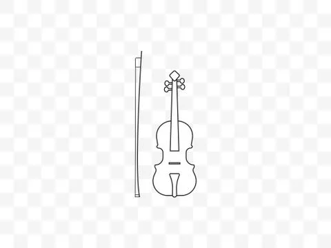 Music, string, violin icon. Vector illustration, flat design. Stock Illustration