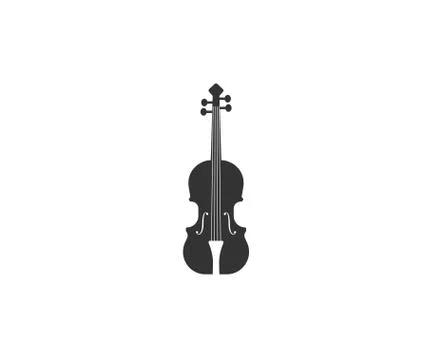 Music, string, violin icon. Vector illustration, flat design. Stock Illustration