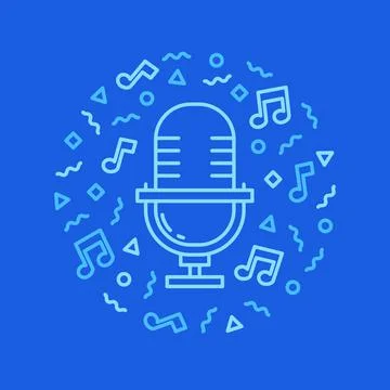 Music Studio Microphone Stock Illustration