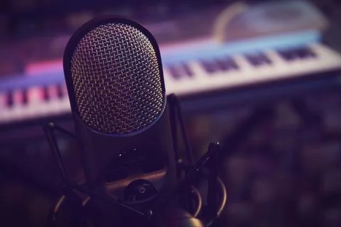 Music Studio Microphone Stock Photos