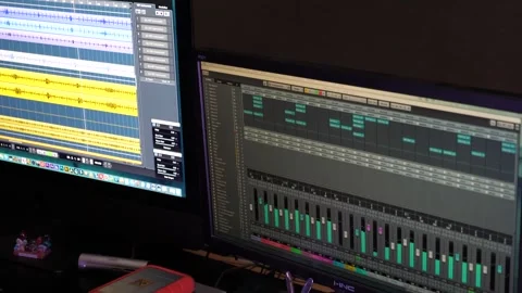 Music Studio Workstation. Stock Footage 247388405