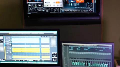 Music Studio Workstation. Stock Footage 247388422