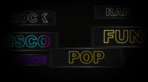 Music Styles LEDS 09 Video stock 32901161