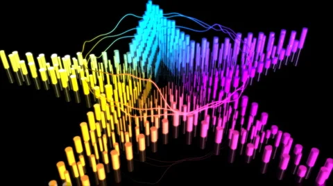 Music Super Star Graphic Equalizer 78 (HD) Stock Footage 1035404