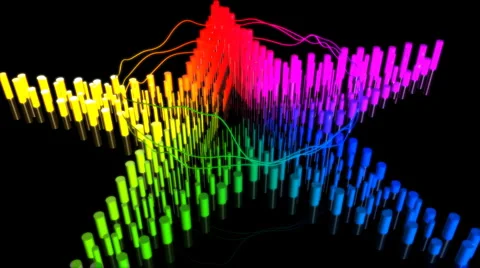 Music Super Star Graphic Equalizer 79 (HD) Stock Footage 1035716