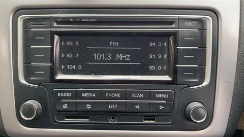 Music system of the car Video stock 163370506