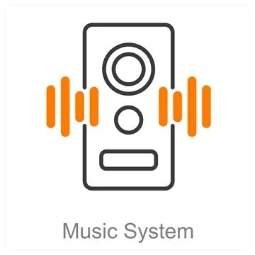 Music System Stock Illustration