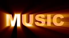 Music text and lights intro, animated page curl Stock After Effects