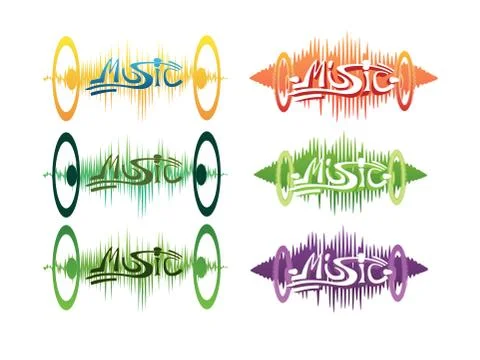 Music theme compositions Ilustración de archivo