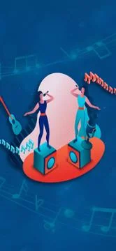 Music time Stock Illustration